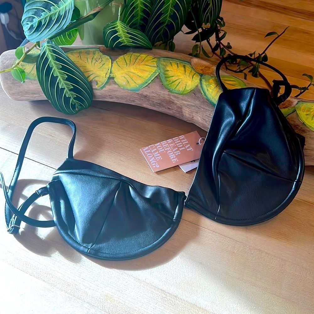 Tiger Mist faux leather Lilia Top